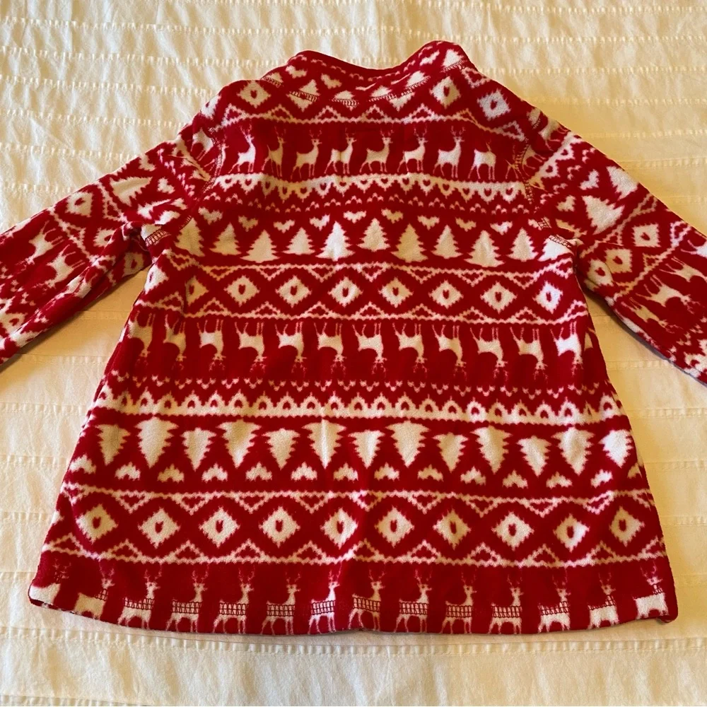 OshKosh B'gosh Quarter Zip Holiday Fleece size 24m - Picture 3 of 3